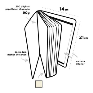 Libreta NOUT A5 Pasta dura lisa