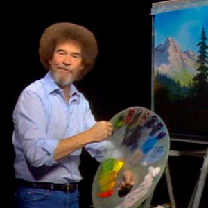 Paleta de acrílico transparente Bob Ross