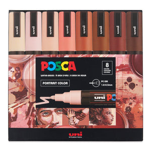 Marcadores Posca 5M Portrait Colors con 8