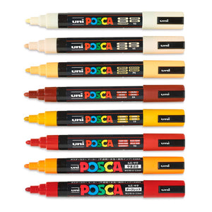 Marcadores Posca 5M Warm Tone Colors con 8