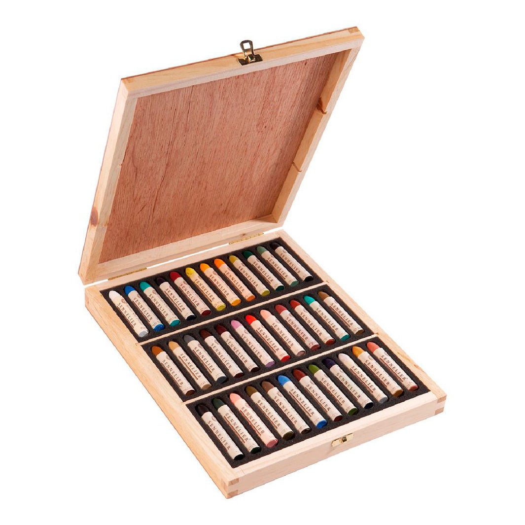 Pasteles al óleo Sennelier con 36 Caja de Madera