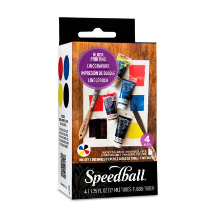 Set Tintas para grabado Speedball con 4
