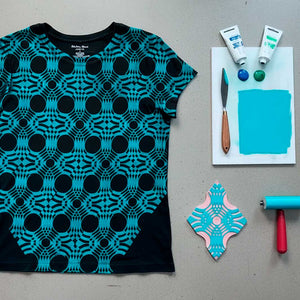 Set Tintas para grabado textil Speedball con 4