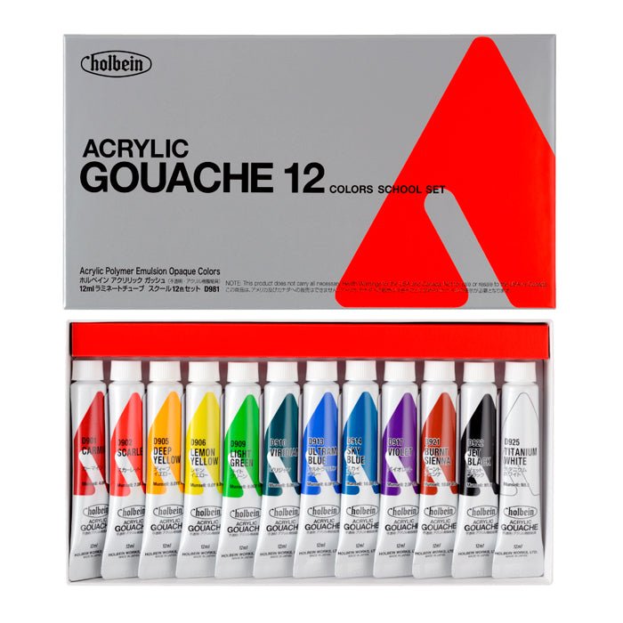 Gouaches Holbein Acryla School con 12