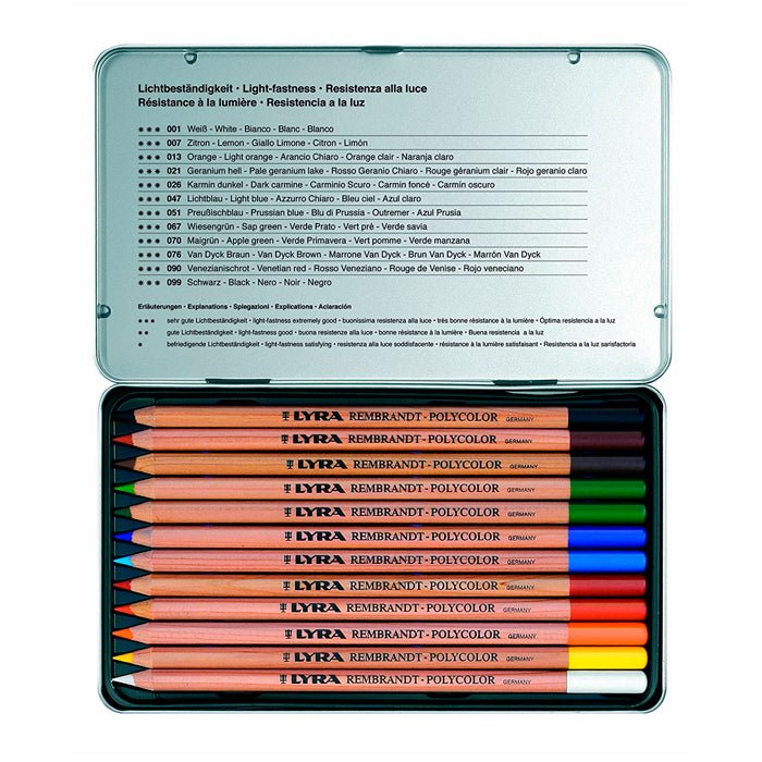Colores Lyra Rembrandt Polycolor con 12 Tonos Básicos