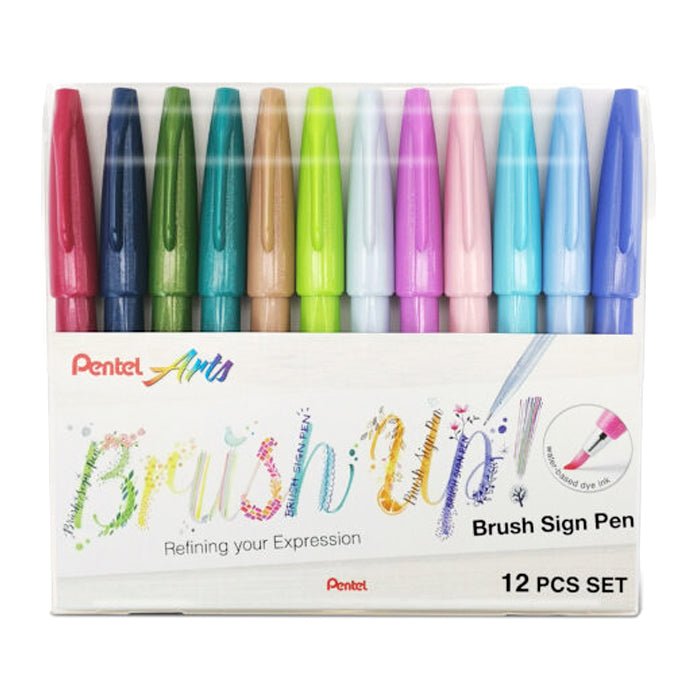 Set Pentel Touch Sign con 12 Pastel