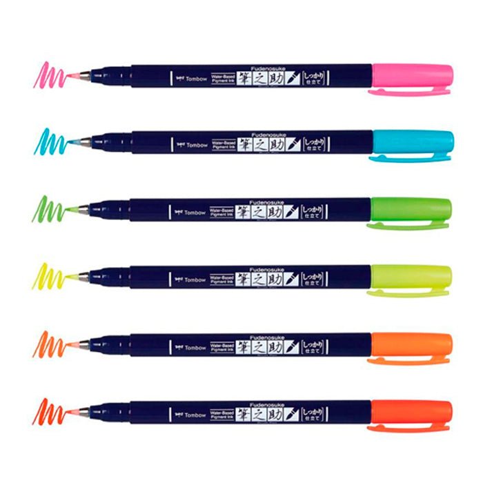 Set Tombow Fudenosuke Neón