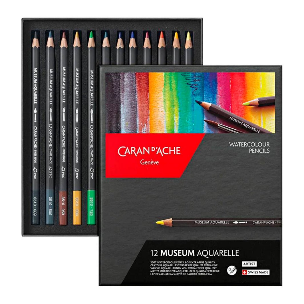 Colores Acuarelables Caran D'Ache Museum con 12