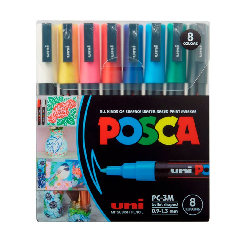 Marcadores Posca 3M con 8 Básicos