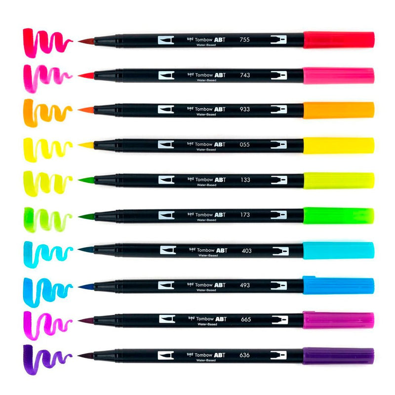 Set Tombow ABT Dual Brush Tonos Brillantes