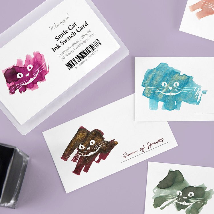 Swatch Cards en Blanco Wearingeul Smile Cat