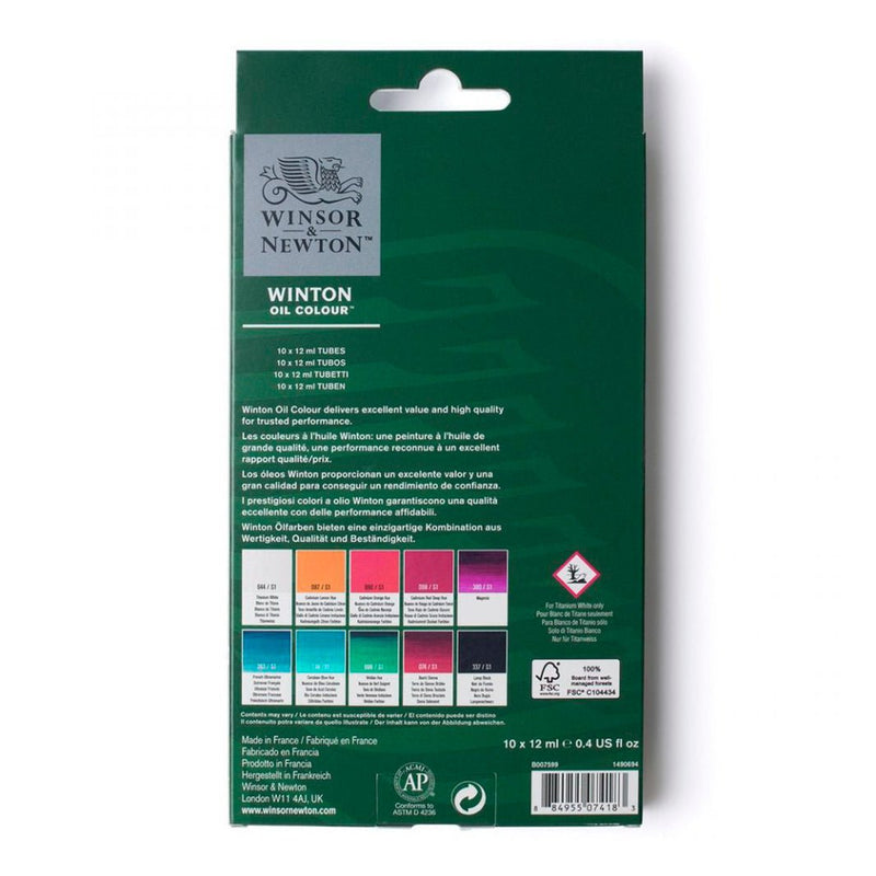 Set Óleo W&N Winton 12 ml con 10