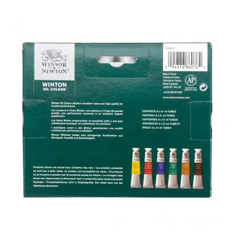 Set Óleo W&N Winton 21 ml con 6 Tonos Básicos